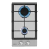 Klarstein Ignito Domino Gaskochfeld , 2-flammig , Autark , 30 Cm , Einbau , Sabaf-Brenner , Erdgas/Propangas , Sicherheitsventile , Automatische Abschaltung , Topfträger Aus Gusseisen , Edelstahl , Silber
