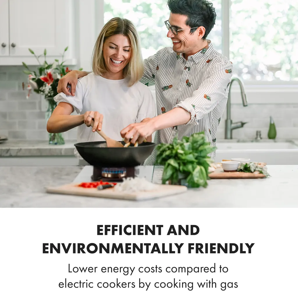 Klarstein Goldflame Domino Gaskochfeld , 2-flammig , Autark , 30 Cm , Einbau , Messing-Brenner , Erdgas/Propangas , Sicherheitsventile , Automatische Abschaltung , Topfträger Aus Gusseisen , Inkl. Schlauch Und Druckminderer , Glaskeramik Ø 8 Mm , Weiß - Image 2