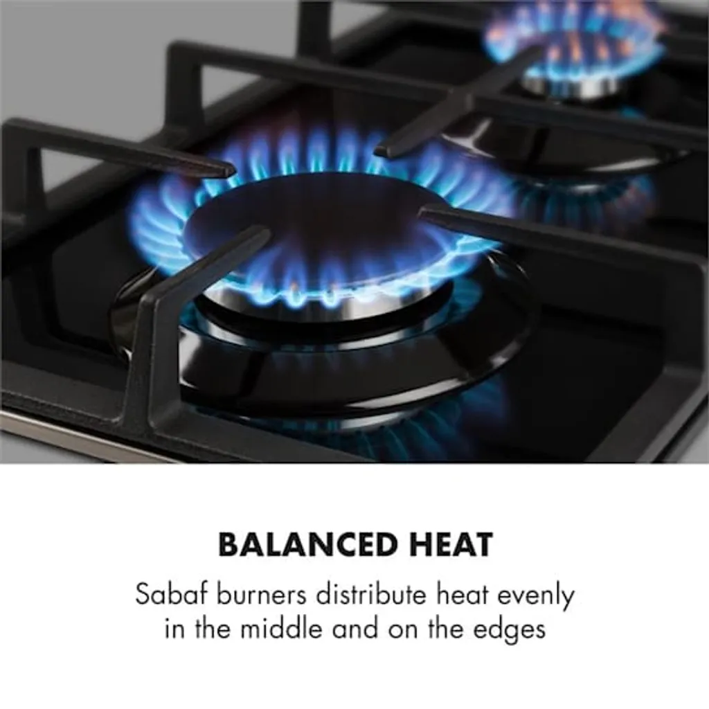 Klarstein Gasherd Einbau-Gaskochfeld - Sabaf-Brenner - Gaskochfeld Für Propan/Erdgas - Gasherd Kochfeld Einbau Gasherd - Glaskeramik - 2-Flammig - 30cm - Schwarz Einbau Gas Kochfeld Gasherd 2 Platten Kochfelder Herdplatte Kochplatte Einbaukochfeld - Image 3