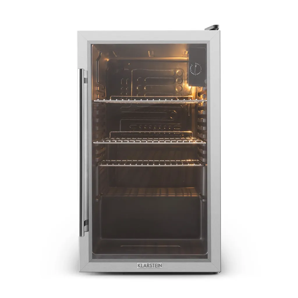 Klarstein Beersafe XXL - Black Edition Getränke-Kühlschrank Mit 80 Liter, Metallgehäuse Mit Doppelt Isolierter Glastür, 5-10 Grad, Niedrige Betriebsgeräusche, Schwarz-silber - Image 3