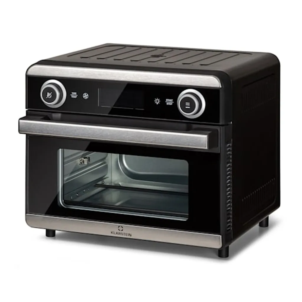 Klarstein AeroVital Jumbo 3in1 Heißluftfritteuse - 18L Heissluftfriteuse / Toaster / Dörrautomat , Airfryer Mit Touchscreen, 10 Programme, 30 Bis 230 °C, Edelstahl,inkl. 6-teiliges Zubehör - Image 8