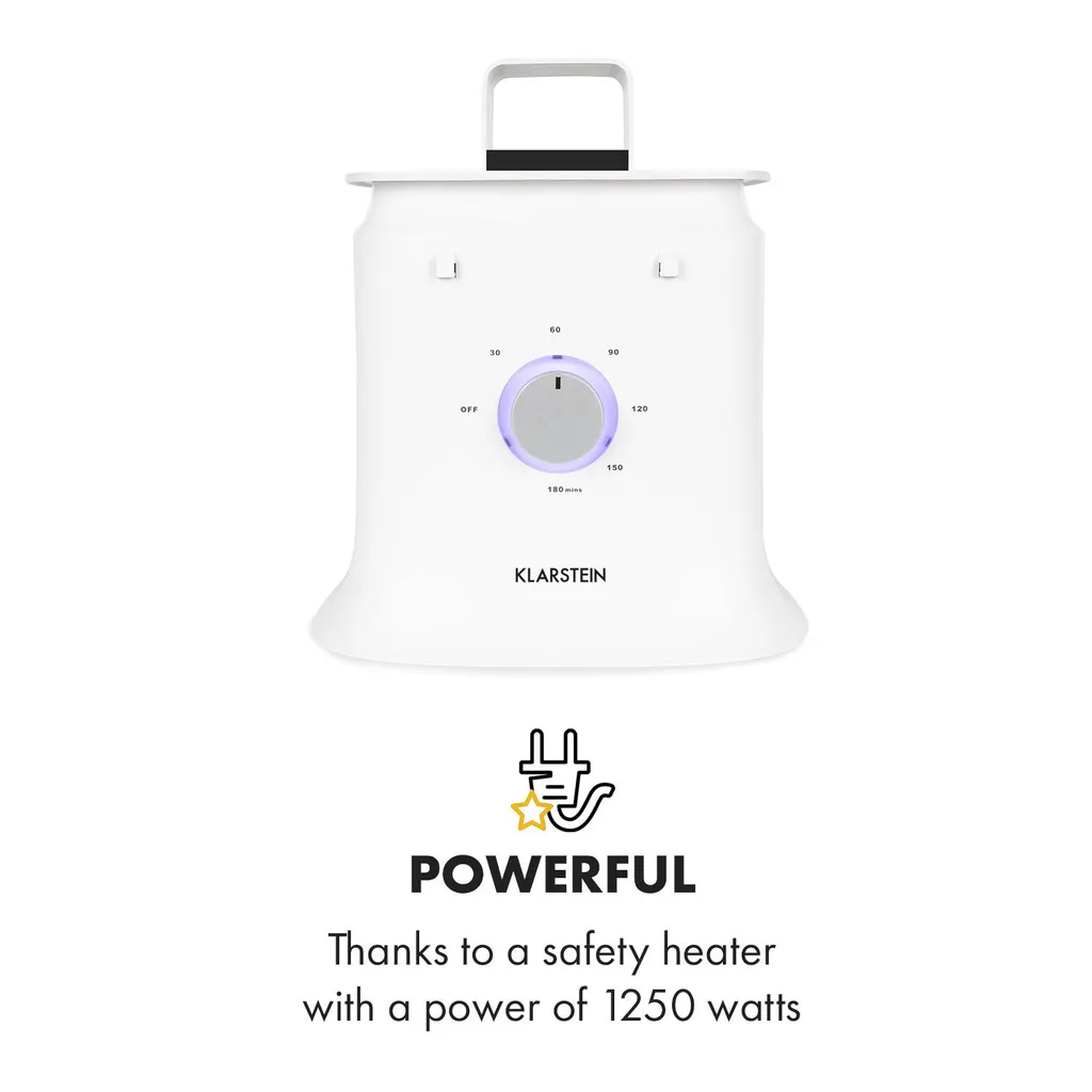 Klarstein ShirtButler Deluxe Automatisches Trocken- Und Bügelgerät , 2-in-1: Trocknen Und Bügeln , 1250 Watt Sicherheits-Heizer , HotAir Tension-Technologie , Timer: 0-180 Minuten , Geräuscharm , LED-Kontrolllicht , Material: Oxford-Nylon - Image 8