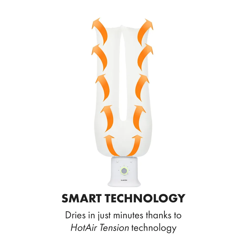 Klarstein ShirtButler Deluxe Automatisches Trocken- Und Bügelgerät , 2-in-1: Trocknen Und Bügeln , 1250 Watt Sicherheits-Heizer , HotAir Tension-Technologie , Timer: 0-180 Minuten , Geräuscharm , LED-Kontrolllicht , Material: Oxford-Nylon - Image 3