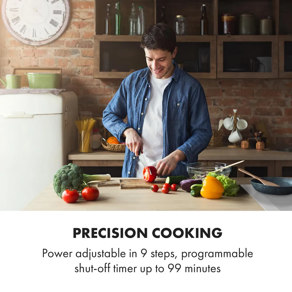 Klarstein Delicatessa Slim Domino Induktionskochfeld ,29 Cm ,Einbau ,autark ,2 Zonen: 3500 Watt ,9 Stufen ,Booster ,Flexzone ,Topferkennung ,Timer ,Glaskeramik ,rahmenlos ,weiß - Image 2