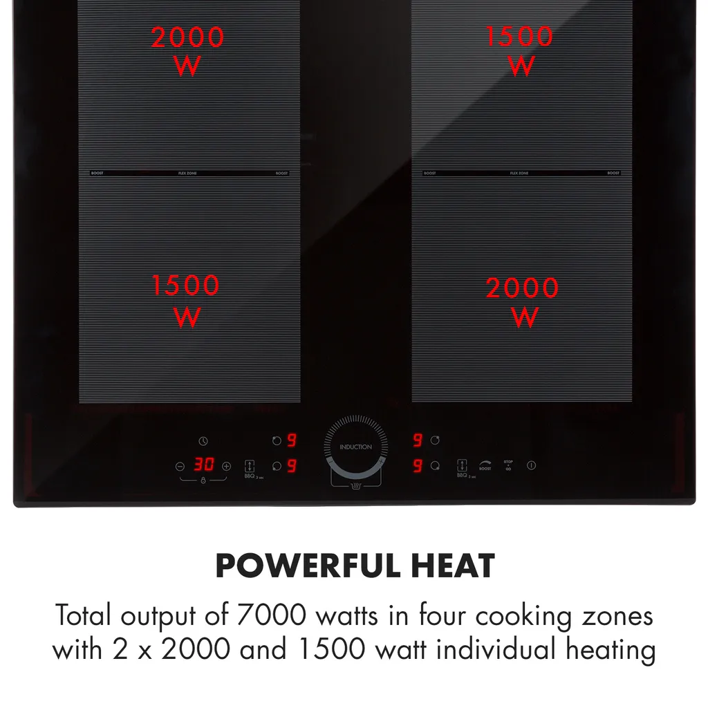 Delicatessa 60 Einbaukochfeld Induktion 4 Zonen 7000W Glaskeramik - Image 4
