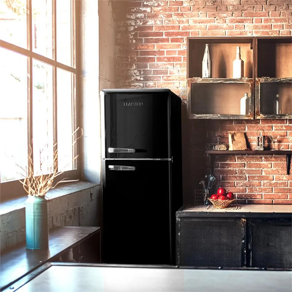 Klarstein Kühlschrank Mit Gefrierfach - Fridge - 0 Bis 10 °C - Kühlschrank Gefrierkombination - Kühlschrank Mit 194 L - 56 L Gefrierschrank - Schwarz Kühl Gefrierkombination Retro Kühlgefrierkombination Freistehend Gefriergeräte - Image 3